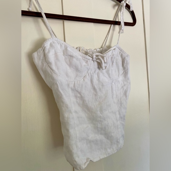 Reformation White Linen Tank - Picture 2 of 6